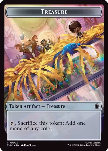 Treasure // Clue Double-Sided Token (3 // 2), Commander: Teenage Mutant Ninja Turtles — Magic card price