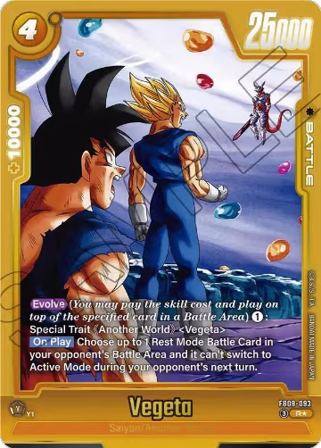 Vegeta - FB09-093 (Alternate Art) (FB09-093), Dual Evolution — DB Fusion card price