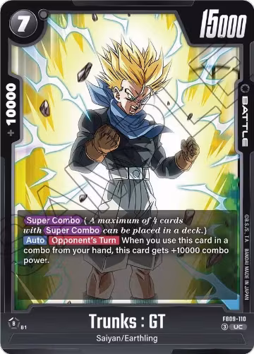 Trunks : GT - FB09-110 (FB09-110), Dual Evolution — DB Fusion card price