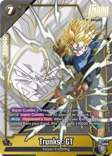 Trunks : GT - FB09-110 (Alternate Art) (FB09-110), Dual Evolution — DB Fusion card price