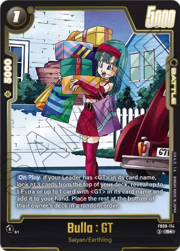 Bulla : GT (Alternate Art) (FB09-114), Dual Evolution — DB Fusion card price