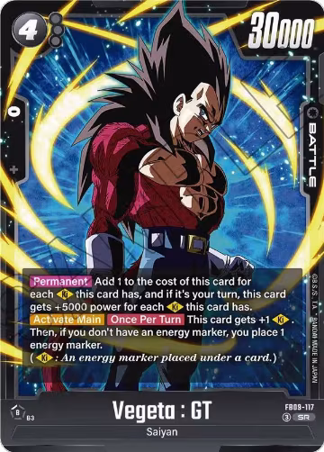 Vegeta : GT - FB09-117 (FB09-117), Dual Evolution — DB Fusion card price