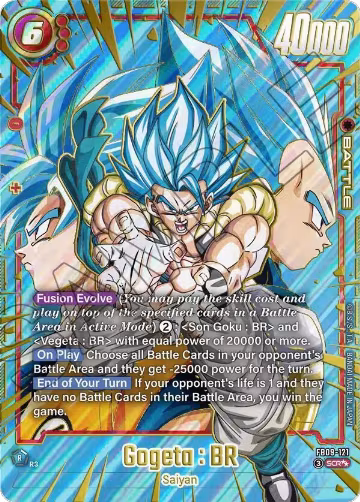 Gogeta : BR - FB09-121 (Super Alternate Art) (FB09-121), Dual Evolution — DB Fusion card price