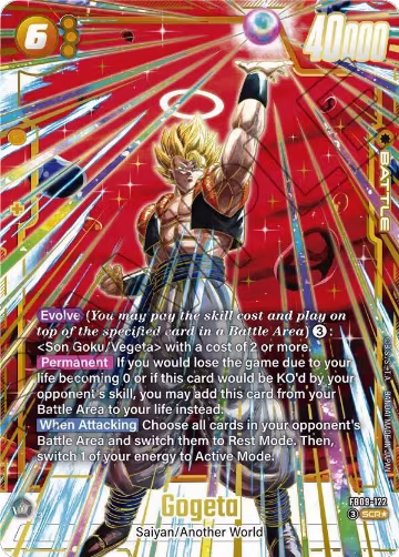 Gogeta (Alternate Art) (FB09-122), Dual Evolution — DB Fusion card price