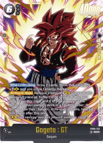 Gogeta : GT - FB09-123 (FB09-123), Dual Evolution — DB Fusion card price