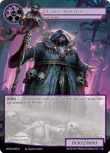 Corpse Sorcerer (MP03-068 N), Masterpiece Collection 03 "Dimensional Hope" — Force of Will card price