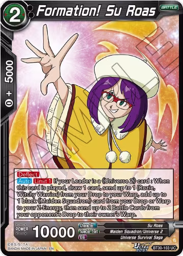 Formation! Su Roas (BT30-103), Three Glorious Fighters — DB Super card price