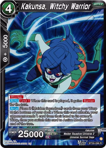 Kakunsa, Witchy Warrior (BT30-099), Three Glorious Fighters — DB Super card price
