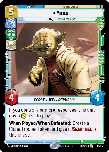 Yoda - Begun, the Clone War Has (14/84) — card price