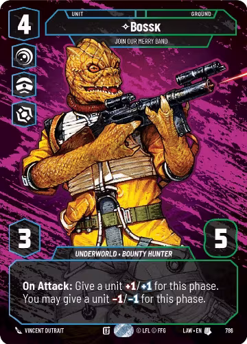 Bossk - Join Our Merry Band (Prestige) (786), A Lawless Time — Star Wars card price