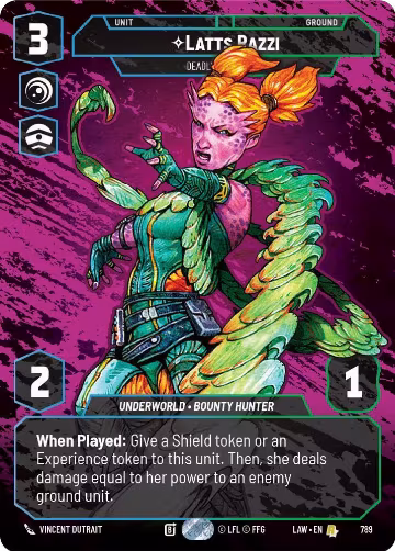 Latts Razzi - Deadly Whipmaster (Prestige) (789), A Lawless Time — Star Wars card price