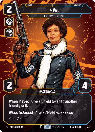 Val - It's Been a Ride, Babe (Prestige) (791), A Lawless Time — Star Wars card price