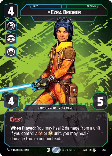 Ezra Bridger - Spectre Six (Prestige) (793), A Lawless Time — Star Wars card price