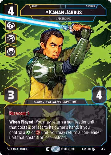 Kanan Jarrus - Spectre One (Prestige) (794), A Lawless Time — Star Wars card price