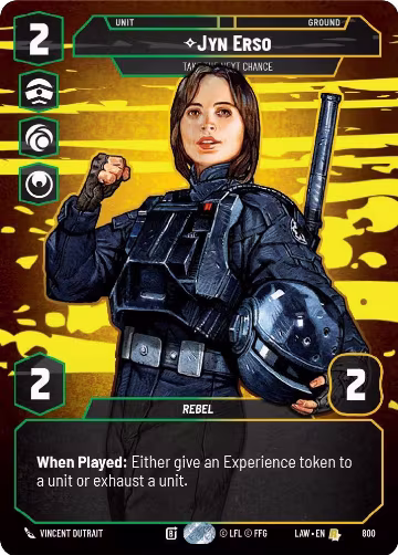 Jyn Erso - Take the Next Chance (Prestige) (800), A Lawless Time — Star Wars card price