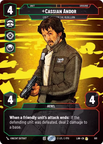 Cassian Andor - Everything for the Rebellion (Prestige) (801), A Lawless Time — Star Wars card price