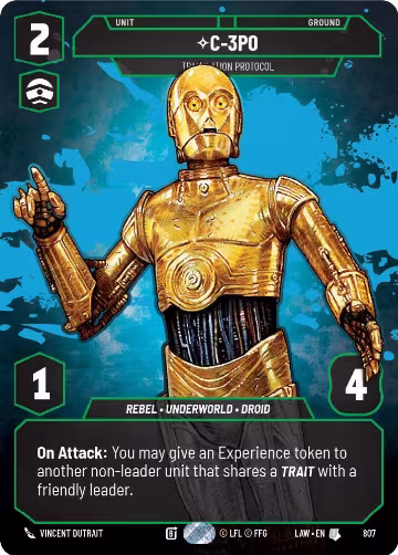 C-3PO - Translation Protocol (Prestige) (807), A Lawless Time — Star Wars card price