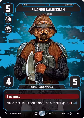 Lando Calrissian - Eyes Open (Prestige) (809), A Lawless Time — Star Wars card price