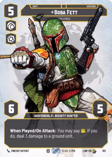 Boba Fett - For a Price (Prestige) (813), A Lawless Time — Star Wars card price