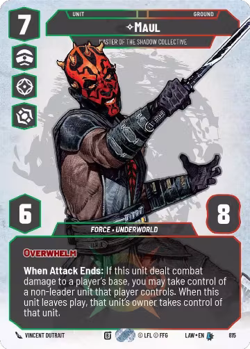 Maul - Master of the Shadow Collective (Prestige) (815), A Lawless Time — Star Wars card price
