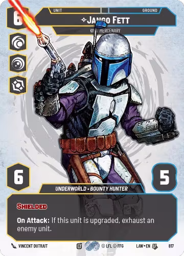 Jango Fett - Wily Mercenary (Prestige) (817), A Lawless Time — Star Wars card price