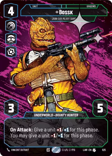 Bossk - Join Our Merry Band (Prestige Foil) (825), A Lawless Time — Star Wars card price