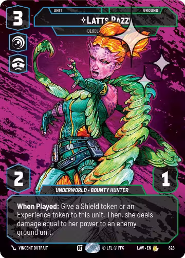 Latts Razzi - Deadly Whipmaster (Prestige Foil) (828), A Lawless Time — Star Wars card price