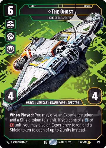 The Ghost - Home of the Spectres (Prestige Foil) (837), A Lawless Time — Star Wars card price