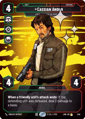 Cassian Andor - Everything for the Rebellion (Prestige Foil) (840), A Lawless Time — Star Wars card price