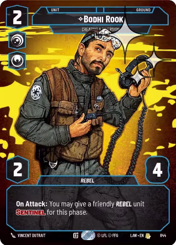 Bodhi Rook - Creating a Diversion (Prestige Foil) (844), A Lawless Time — Star Wars card price