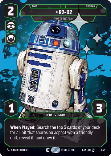 R2-D2 - Part of the Plan (Prestige Foil) (847), A Lawless Time — Star Wars card price