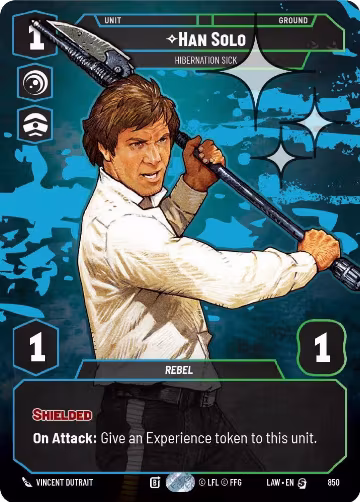 Han Solo - Hibernation Sick (Prestige Foil) (850), A Lawless Time — Star Wars card price