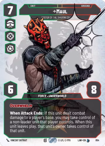 Maul - Master of the Shadow Collective (Prestige Foil) (854), A Lawless Time — Star Wars card price
