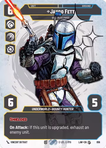 Jango Fett - Wily Mercenary (Prestige Foil) (856), A Lawless Time — Star Wars card price