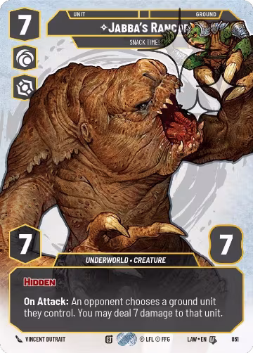 Jabba's Rancor - Snack Time! (Prestige Foil) (861), A Lawless Time — Star Wars card price