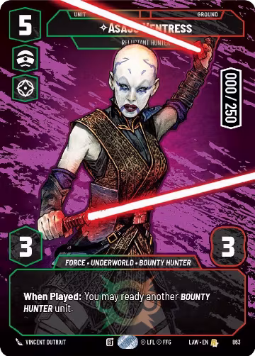 Asajj Ventress - Reluctant Hunter (Serialized) (863) — card price