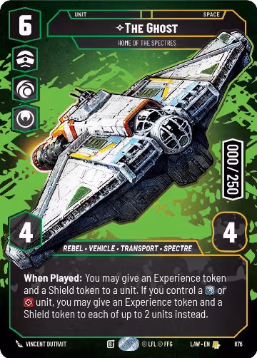 The Ghost - Home of the Spectres (Serialized) (876), A Lawless Time — Star Wars card price