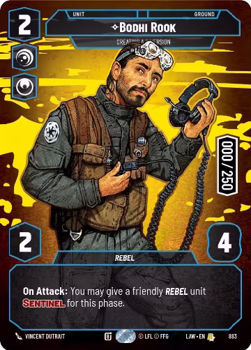 Bodhi Rook - Creating a Diversion (Serialized) (883), A Lawless Time — Star Wars card price