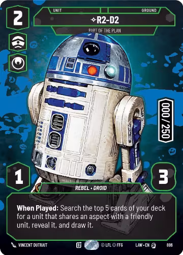 R2-D2 - Part of the Plan (Serialized) (886), A Lawless Time — Star Wars card price