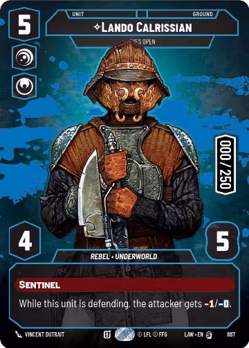 Lando Calrissian - Eyes Open (Serialized) (887) — card price