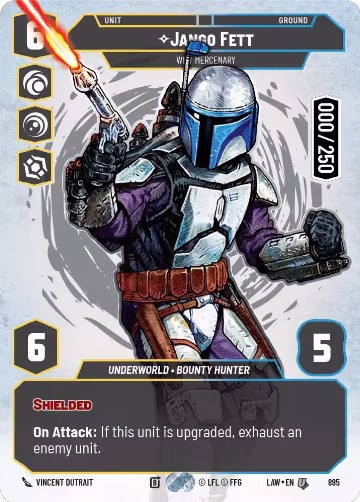 Jango Fett - Wily Mercenary (Serialized) (895), A Lawless Time — Star Wars card price