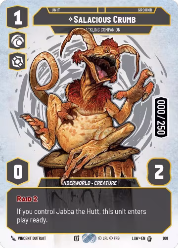 Salacious Crumb - Cackling Companion (Serialized) (901), A Lawless Time — Star Wars card price