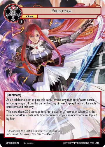 Firestorm (MP03-080 N), Masterpiece Collection 03 "Dimensional Hope" — Force of Will card price