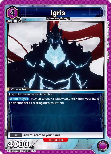 Igris (UE17BT/SLG-1-028), SOLO LEVELING — Union Arena card price