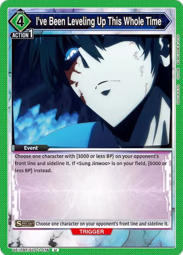 I've Been Leveling Up This Whole Time (UE17BT/SLG-1-076), SOLO LEVELING — Union Arena card price