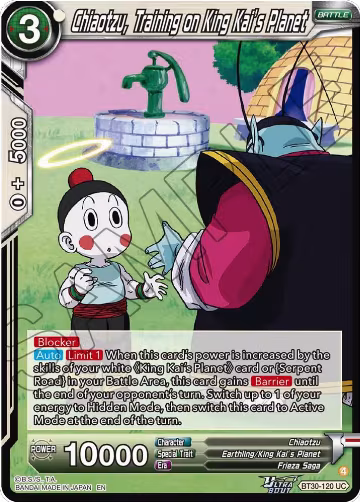 Chiaotzu, Training on King Kai's Planet (BT30-120), Three Glorious Fighters — DB Super card price