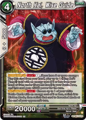 North Kai, Wise Guide (BT30-114), Three Glorious Fighters — DB Super card price