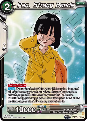 Pan, Strong Bonds (BT30-125), Three Glorious Fighters — DB Super card price