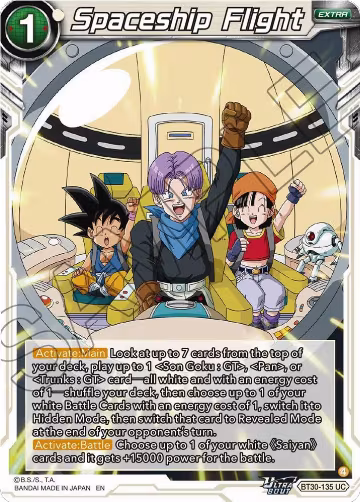 Spaceship Flight (BT30-135), Three Glorious Fighters — DB Super card price