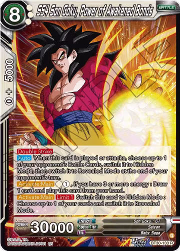 SS4 Son Goku, Power of Awakened Bonds (BT30-133), Three Glorious Fighters — DB Super card price